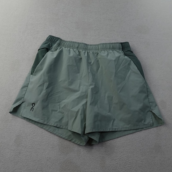 On Cloud Pants - On Running Essential Shorts Womens M Green Lightweight Running Athletic Workout